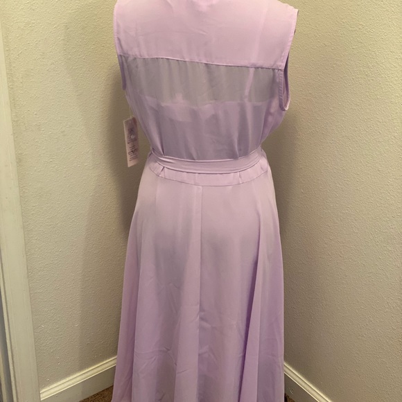 2 FOR $25Nanette Lepore Orchid BloomDress Lavender Pleated Chiffon 8 10 NEW $128 - Picture 2 of 10